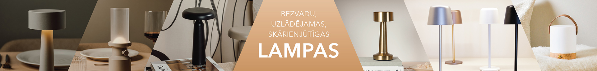 Bezvadu, lādējamas galda lampas