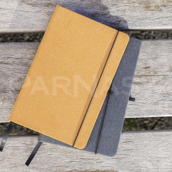 A5 piezīmju bloks RECYCLED LEATHER, cietie vāki