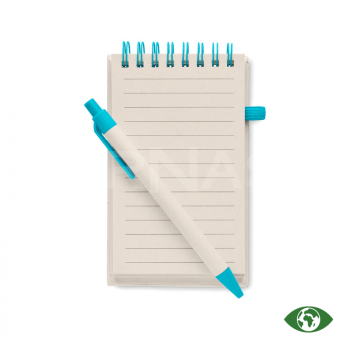 A6 piezīmju bloks ar kartona pildspalvu MITO SET