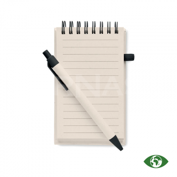 A6 piezīmju bloks ar kartona pildspalvu MITO SET