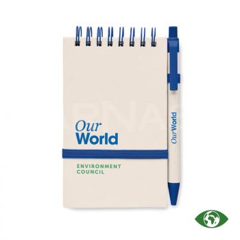 A6 piezīmju bloks ar kartona pildspalvu MITO SET