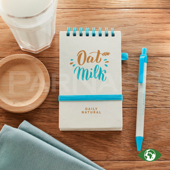 A6 piezīmju bloks ar kartona pildspalvu MITO SET