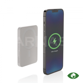 Akumulators – bezvadu lādētājs MAGNETIX RCS RECYCLED PLASTIC 5000 MAH MAGNETIC POWERBANK