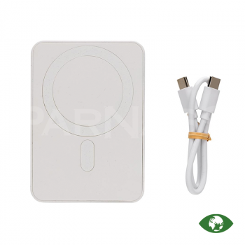 Akumulators – bezvadu lādētājs MAGNETIX RCS RECYCLED PLASTIC 5000 MAH MAGNETIC POWERBANK