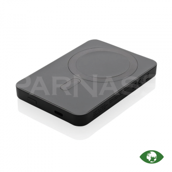 Akumulators – bezvadu lādētājs MAGNETIX RCS RECYCLED PLASTIC 5000 MAH MAGNETIC POWERBANK