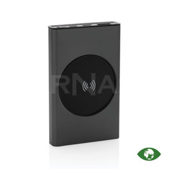 Akumulators – bezvadu lādētājs TERRA RCS RECYCLED ALUMINIUM 5000 MAH POWERBANK 5W WIRELESS