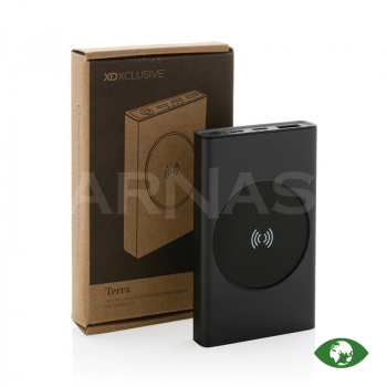 Akumulators – bezvadu lādētājs TERRA RCS RECYCLED ALUMINIUM 5000 MAH POWERBANK 5W WIRELESS