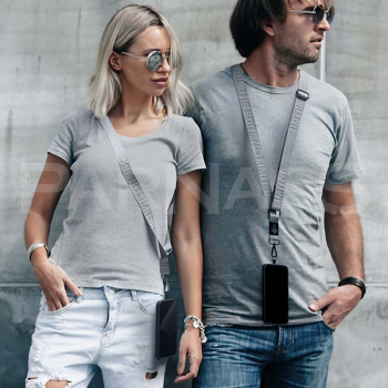 Austa kakla lente – telefona turētājs WOVEN CROSSBODY METAL