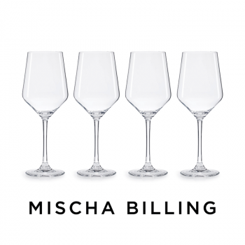 Baltvīna glāzes MISHA BILLING, 4 gab.