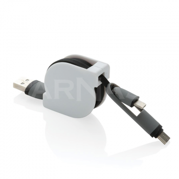 Izvelkams uzlādes kabelis 3IN1 RETRACTABLE CABLE