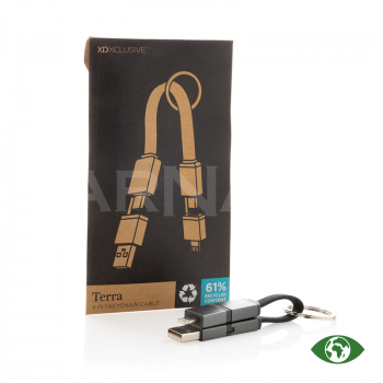 Kabelis TERRA 4-IN-1 FAST CHARGING CABLE