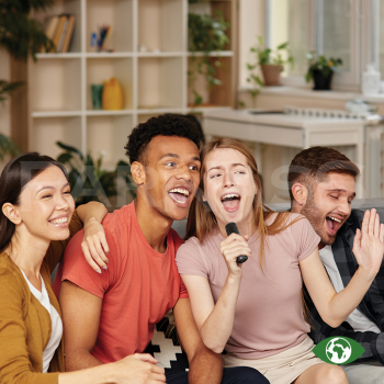 Karaoke skaļrunis un 2 mikrofoni SINGVIBE