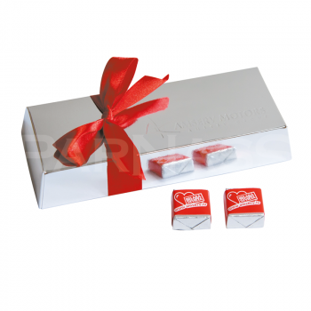 MEGA UNCE 12 šokolādes zelta vai sudraba kārbā