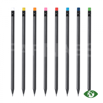 Melns koka zīmulis ar krāsainu dzēšgumiju Crespok