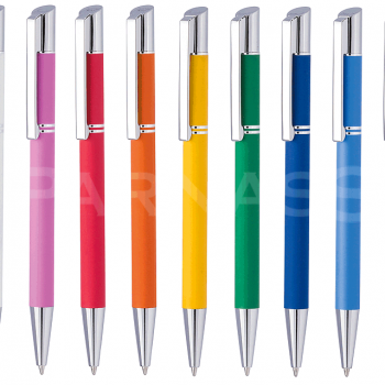 Metāla pildspalva ar gumijotu virsmu TESS LUX