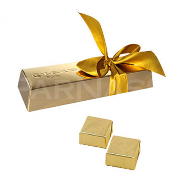 MINI UNCE 3 šokolādes zelta vai sudraba kastē
