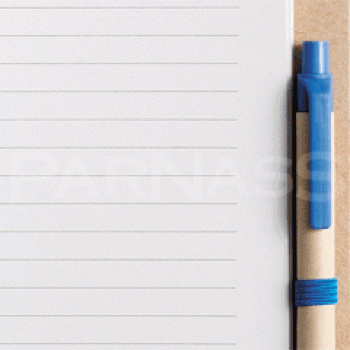 Pārstrādāta papīra bloks ar pildspalvu, A6