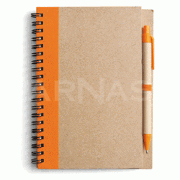 Pārstrādāta papīra bloks ar pildspalvu, A6