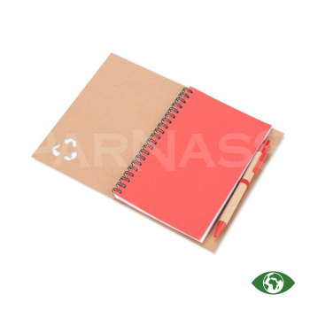 Piezīmju bloks ar kartona pildspalvu SERENO