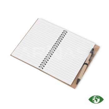 Piezīmju bloks ar kartona pildspalvu SERENO