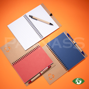 Piezīmju bloks ar kartona pildspalvu SERENO