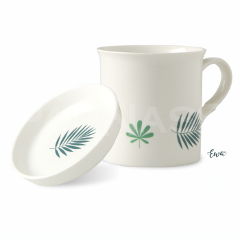 Porcelāna krūze ar apakštasi EVA SET