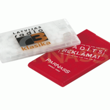 Reklāmas konfektes kārbiņā