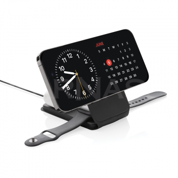 Salokāms lādētājs SWISS PEAK 15W 3-IN-1 MAGNETIC WIRELESS CHARGER
