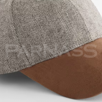 Siltā naģene SUEDE PEAK HERRINGBONE CAP