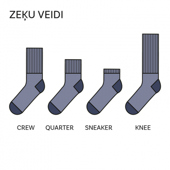 Sporta tenisa stila zeķes