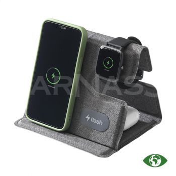 Statīvs – lādētājs TRIPLO 3 IN1 WIRELESS CHARGING STATION