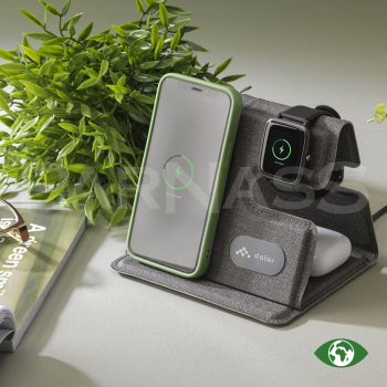 Statīvs – lādētājs TRIPLO 3 IN1 WIRELESS CHARGING STATION