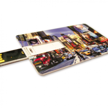 USB zibatmiņa CREDIT CARD ar digitālu druku