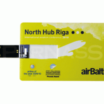 USB zibatmiņa CREDIT CARD ar digitālu druku